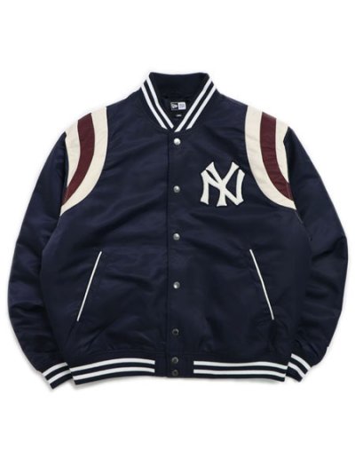 画像1: 【送料無料】NEW ERA NYLON VARSITY JACKET COOPERSTOWN YANKEES