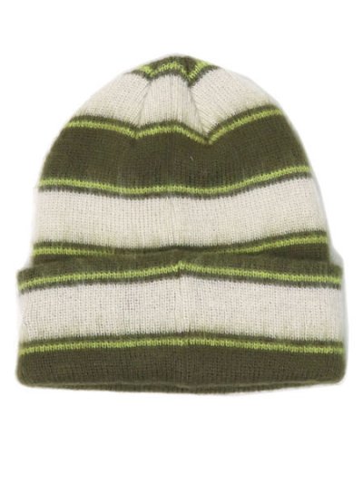 画像2: KANGOL FUZZY STRIPE BEANIE SEA KELP