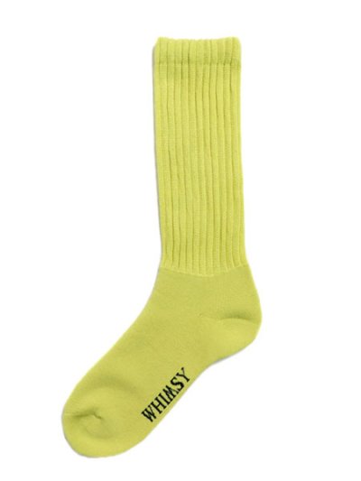 画像1: WHIMSY SOCKS LOOSE GAUGE RIB SOCKS YELLOW