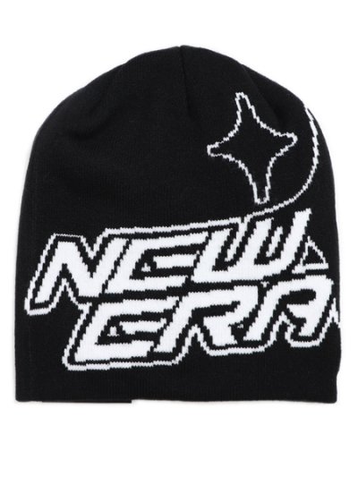 画像1: NEW ERA BASIC BEANIE SPARKLE LOGO-BLACK