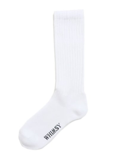 画像1: WHIMSY SOCKS LOOSE GAUGE RIB SOCKS WHITE