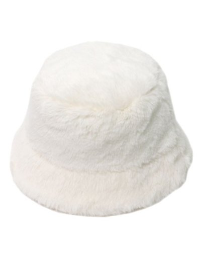 画像1: MILSA M FUR BUCKET HAT OFF WHITE