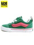 【KIDS】VANS TODDLER KNU SKOOL ELASTIC LACE GRN/PINK