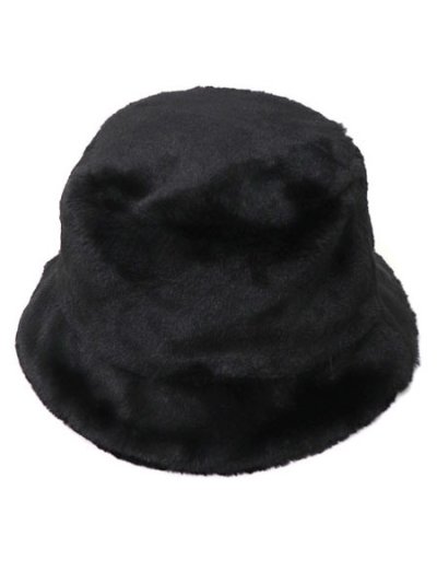 画像1: MILSA M FUR BUCKET HAT BLACK