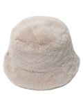 MILSA M FUR BUCKET HAT LIGHT BEIGE