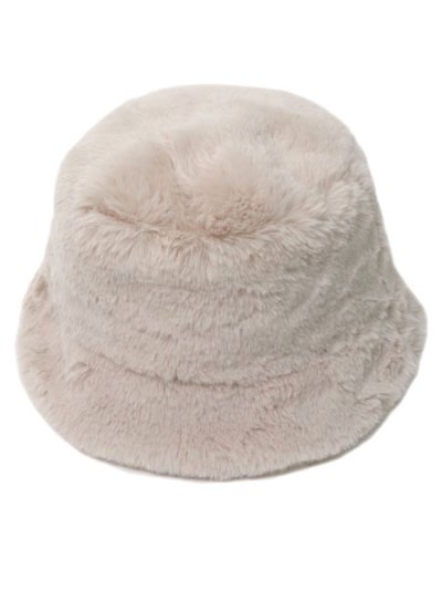 画像1: MILSA M FUR BUCKET HAT LIGHT BEIGE