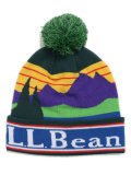 L.L.Bean KATAHDIN POM HAT CRISP LAPIS/WHITE