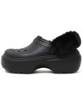 【送料無料】crocs STOMP LINED CLOG BLACK