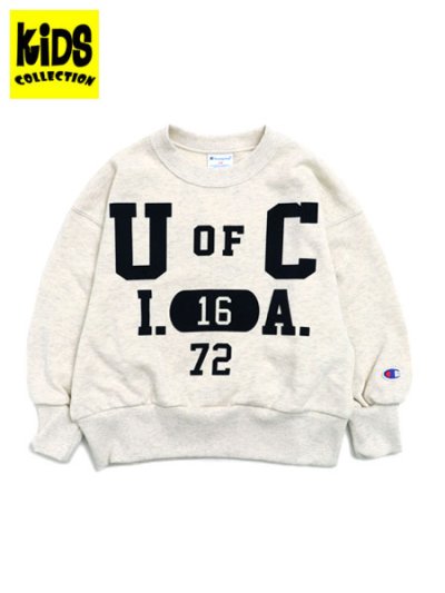 画像1: 【KIDS】CHAMPION KIDS US COTTON COLLEGE CREW SWEAT U OF C