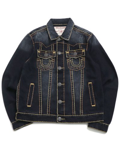 画像1: 【送料無料】TRUE RELIGION JIMMY SUPER T JACKET CHANSON BLUE BLACK