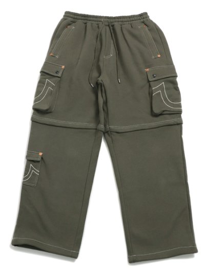 画像1: 【送料無料】TRUE RELIGION CARGO BAGGY REMIX SWEAT PANT KALAMATA