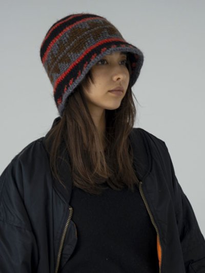 画像3: SUBLIME FINE HAND KNIT HAT BLACK MIX