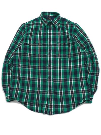 画像1: 【送料無料】POLO RALPH LAUREN CLASSIC FIT PLAID FLANNEL WORKSHIRT