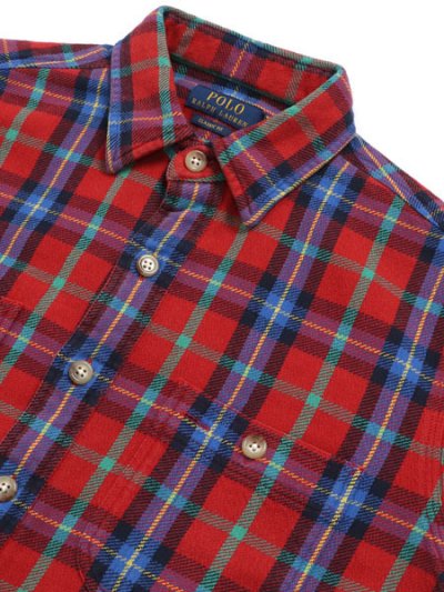 画像3: 【送料無料】POLO RALPH LAUREN CLASSIC FIT PLAID FLANNEL WORKSHIRT