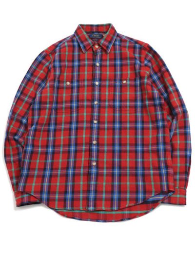 画像1: 【送料無料】POLO RALPH LAUREN CLASSIC FIT PLAID FLANNEL WORKSHIRT