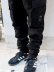 画像10: 【送料無料】C.P.COMPANY LENS DOUBLE CARGO PANT STRETCH SATIN BLK