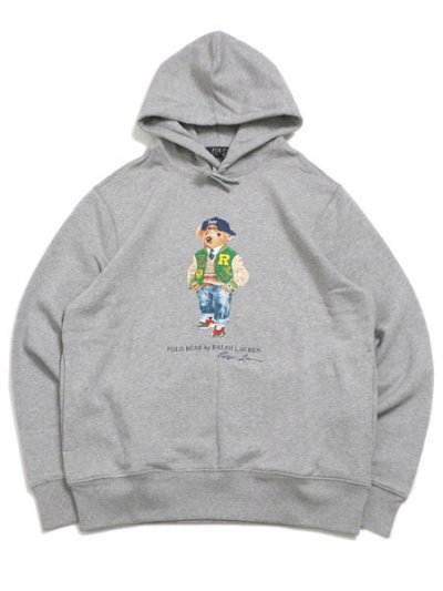 画像1: 【送料無料】POLO RALPH LAUREN VINTAGE PINE VRSY BEAR FLEECE HOODIE