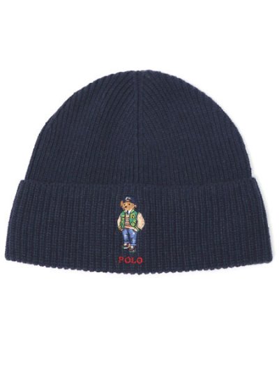 画像1: POLO RALPH LAUREN SIGNATURE HERITAGE BEAR RIB KNIT BEANIE