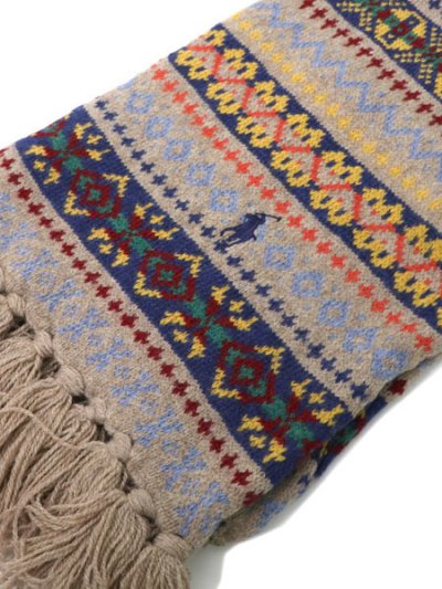 画像2: 【送料無料】POLO RALPH LAUREN FAIRISLE WOOL BLEND KNIT SCARF