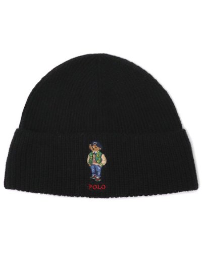 画像1: POLO RALPH LAUREN SIGNATURE HERITAGE BEAR RIB KNIT BEANIE