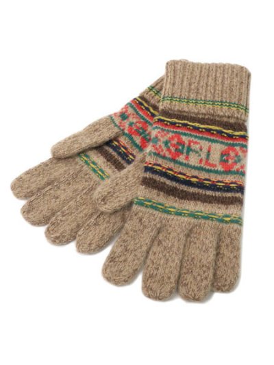 画像1: 【送料無料】POLO RALPH LAUREN TEXTURED PATTERN KNIT GLOVE