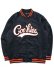 画像1: 【送料無料】COOKIES CLOTHING BASES LOADED SATIN VARSITY JACKET BLACK (1)