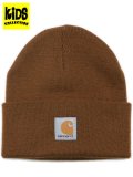 【KIDS】CARHARTT KIDS ACRYLIC WATCH HAT CARHARTT BROWN