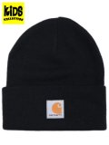 【KIDS】CARHARTT KIDS ACRYLIC WATCH HAT CAVIAR BLACK