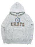 【送料無料】CHAMPION RW PO HOODED SWEATSHIRT USAFA-SILVER GRY