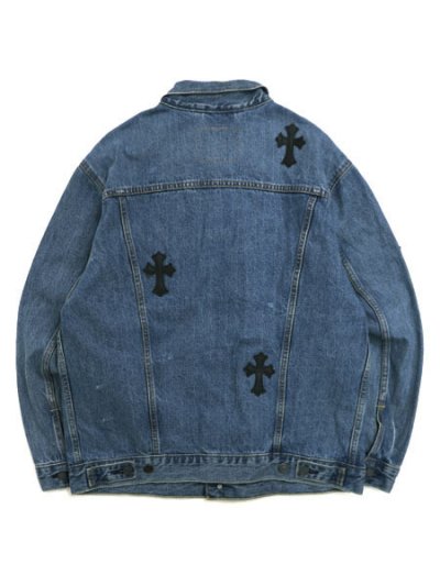 画像2: 【送料無料】ADVANCE LEVIS CROSS DENIM JACKET LT BLUE WASH