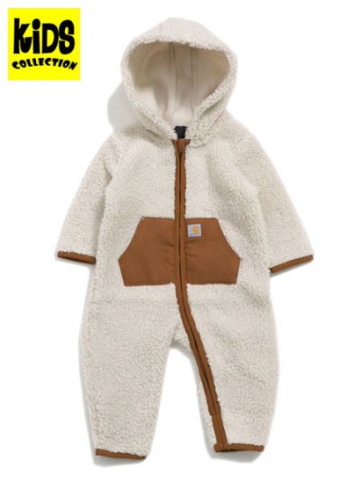 画像1: 【KIDS】CARHARTT KIDS INF LS ZIP SHERPA COVERALL-MALT