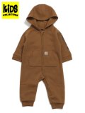 【KIDS】CARHARTT KIDS FLEECE ZIP COVERALL-CARHARTT BROWN