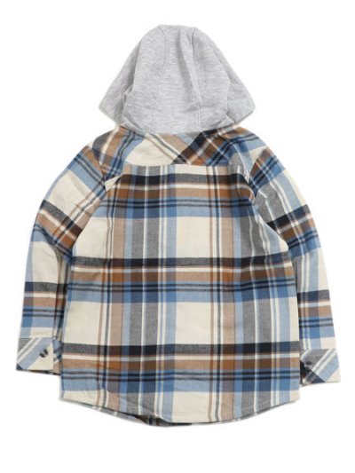 画像2: 【KIDS】CARHARTT KIDS CHILD LS FLANNEL HOODDED SHIRT-MALT