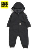 【KIDS】CARHARTT KIDS FLEECE ZIP HOODED COVERALL-C.BLK HT