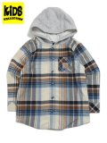 【KIDS】CARHARTT KIDS CHILD LS FLANNEL HOODDED SHIRT-MALT