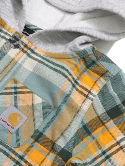 画像3: 【KIDS】CARHARTT KIDS CHILD FLANNEL HOODDED SHIRT-PATINA