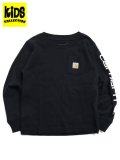 【KIDS】CARHARTT KIDS TD LS GRAPHIC POCKET TEE-CAVIAR BK