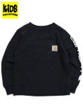 【KIDS】CARHARTT KIDS CHILD LS GRAPHIC POCKET TEE-C.BLK