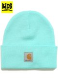 【KIDS】CARHARTT KIDS ACRYLIC WATCH HAT-ARUBA BLUE