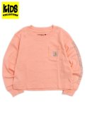 【KIDS】CARHARTT KIDS TD LS GRAPHIC POCKET TEE-PEACH AMB