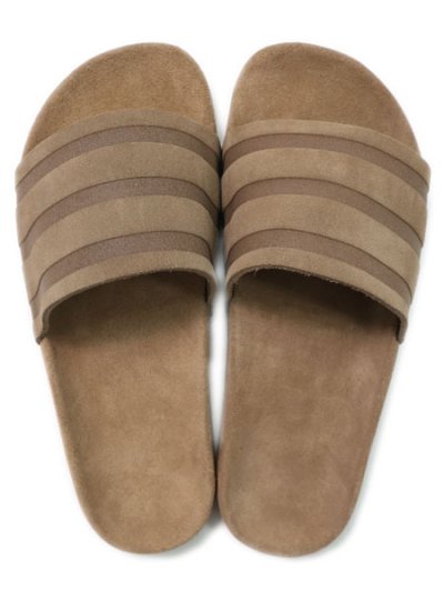 画像1: ADIDAS ADILETTE SUEDE SLIDES BROWN DESERT/GUM