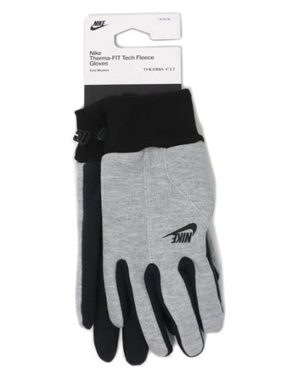 画像1: NIKE TECH FLEECE GLOVE 2.0-DK GRY HEATHER/BLK