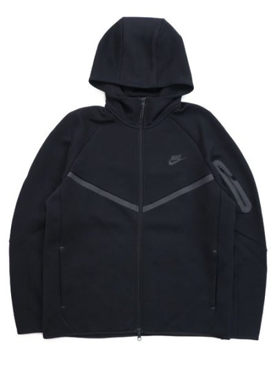 画像1: 【送料無料】NIKE TECH FLEECE FZ WINDRUNNER HOOD-BLACK