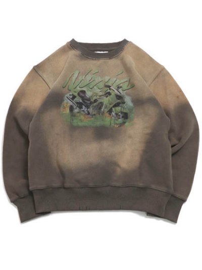 画像1: 【送料無料】THROWBACK WASHED NINJA SWEAT GREY