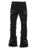 【送料無料】GUAPI OBSIDIAN BLACK DISTRESSED DENIM PANT