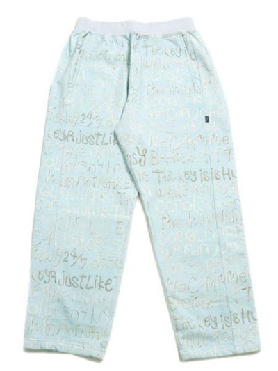 画像1: 【送料無料】WHIMSY SOCKS CLAY LETTER SWEAT PANT SKY BLUE