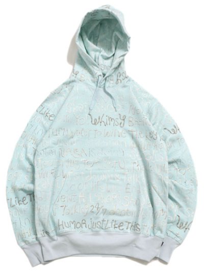 画像1: 【送料無料】WHIMSY SOCKS CLAY LETTER HOODIE SKY BLUE