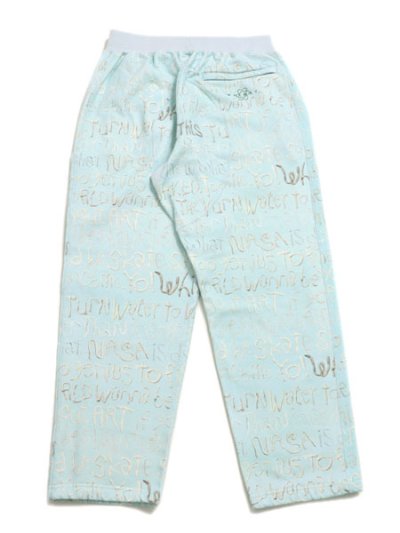 画像2: 【送料無料】WHIMSY SOCKS CLAY LETTER SWEAT PANT SKY BLUE