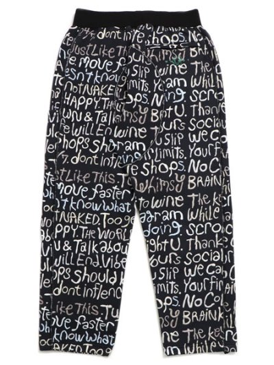 画像2: 【送料無料】WHIMSY SOCKS CLAY LETTER SWEAT PANT BLACK