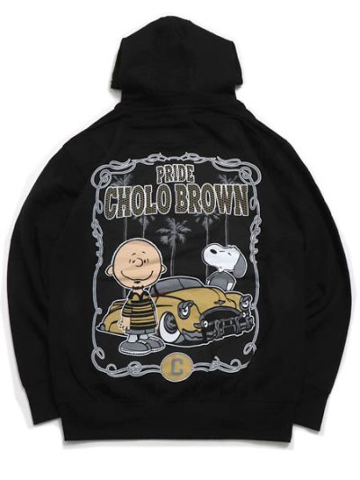 画像1: STREET WEAR PNTS PRIDE CHOLO BROWN HOODIE